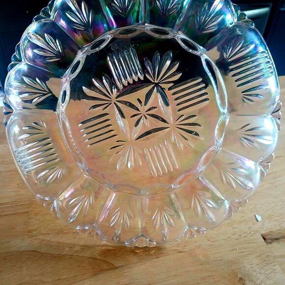 Federal Mid Century Modern 50's Iridescent Glass Serving Platter Georgetown - Picture 6 of 8
